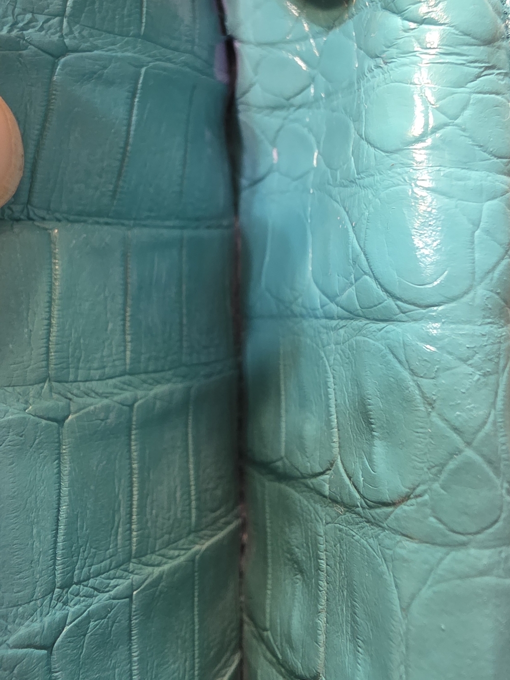 Nancy Gonzalez Turquoise Genuine Crocodile Leather Shoulder Bag Luxurious Purse - Picture 10 of 15
